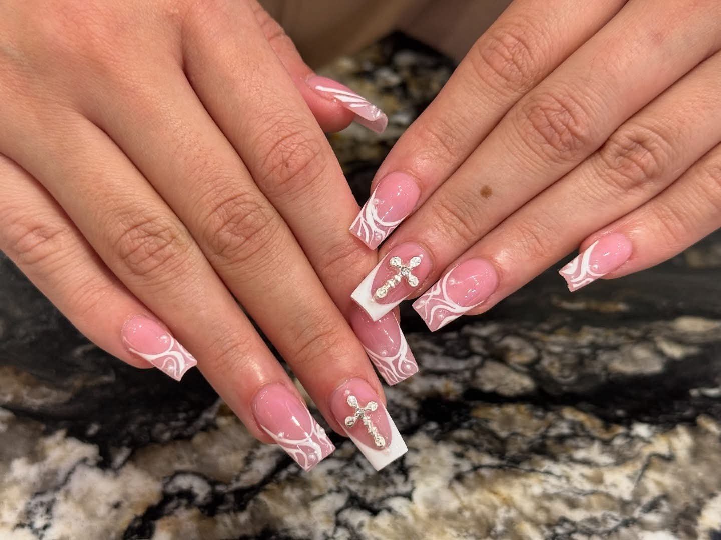 Floral French Tip